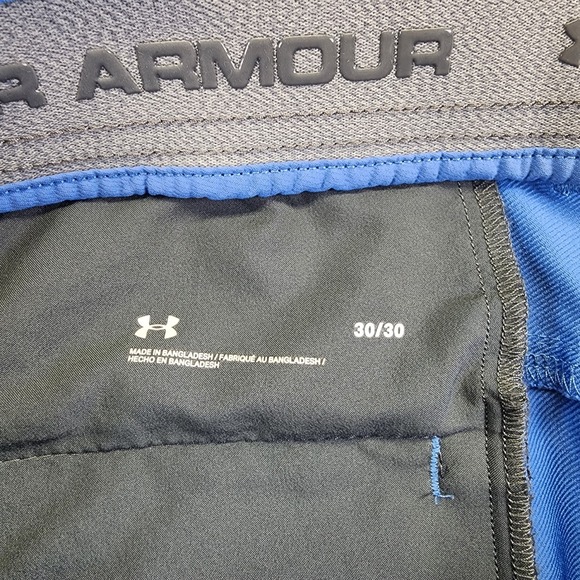 UNDER ARMOUR Blue Match Play Golf Pants 30x30 Performance Stretch - Picture 6 of 9